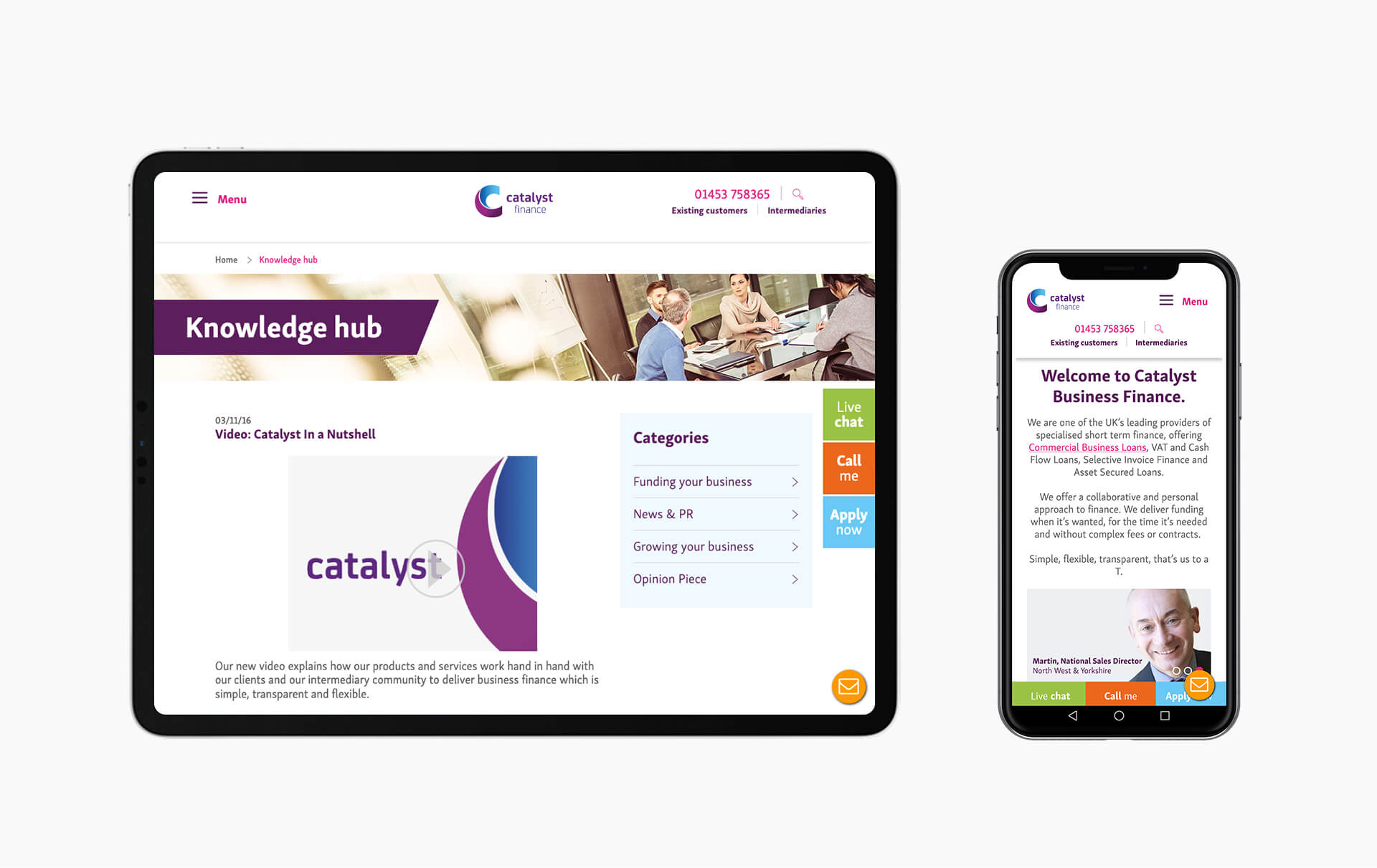 Catalyst Finance: Lead Generation Website